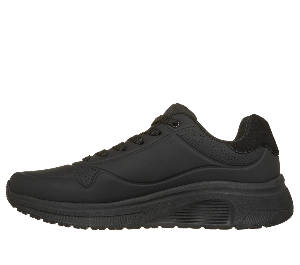 "Tenis Skechers negro con amortiguación"