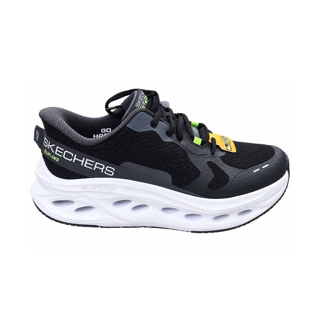 "Tenis Skechers Negro/Gris Hombre para correr"