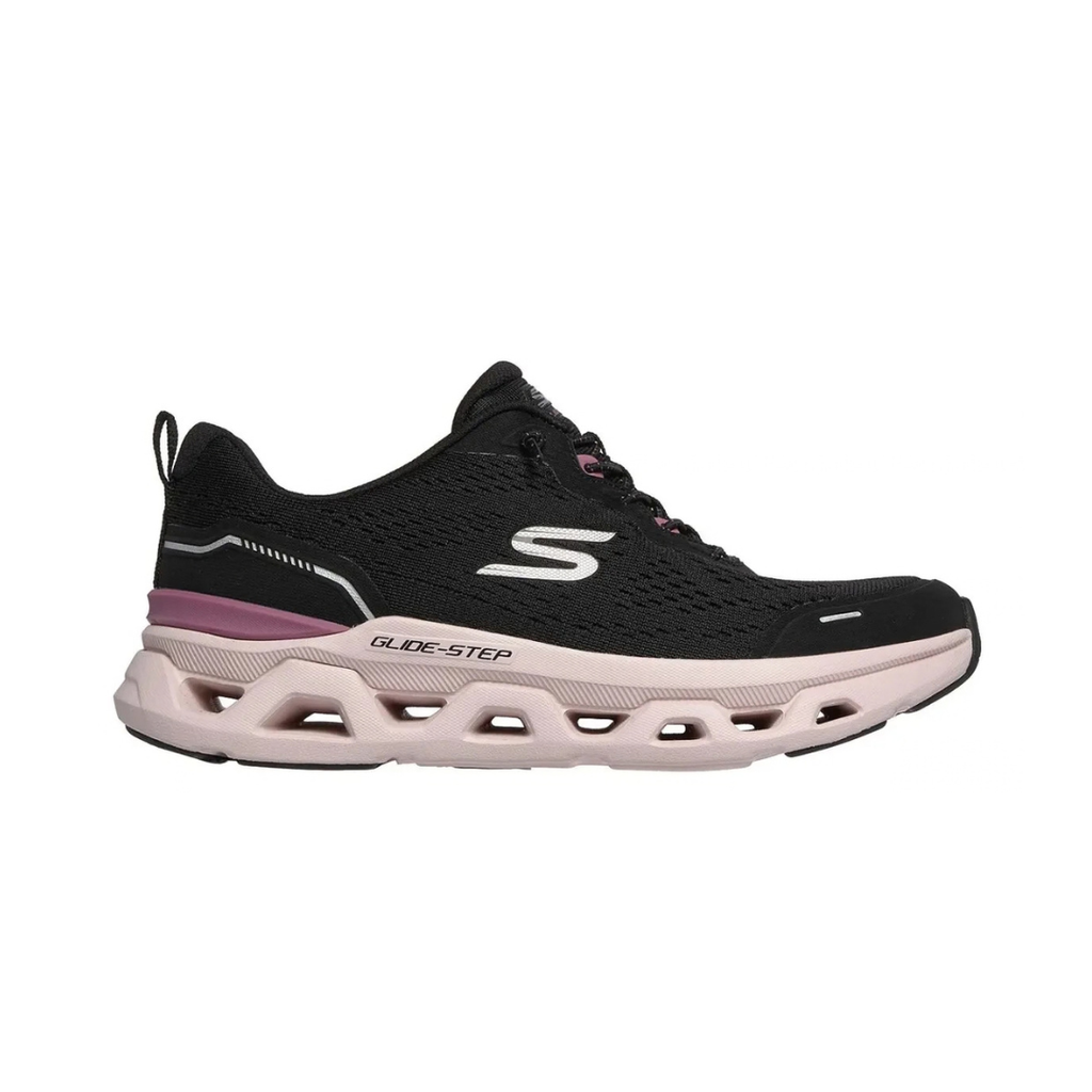 "Tenis Skechers mujer negro para correr"