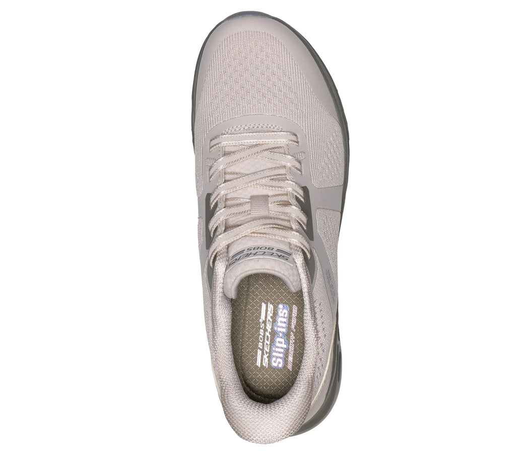 "Tenis Skechers mujer beige para caminar slipins"