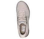 "Tenis Skechers mujer beige para caminar slipins"