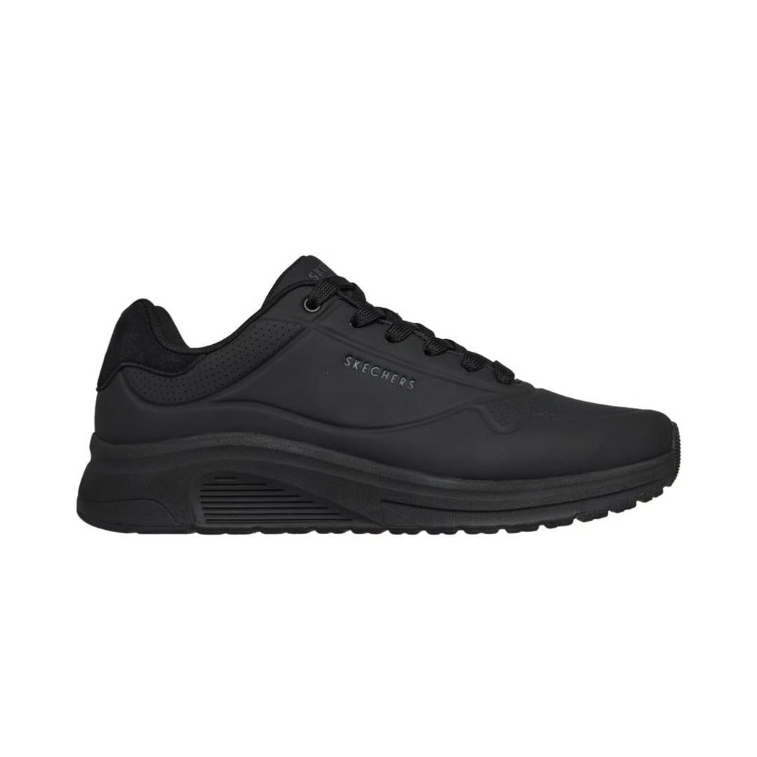 "Tenis Skechers negro con amortiguación"