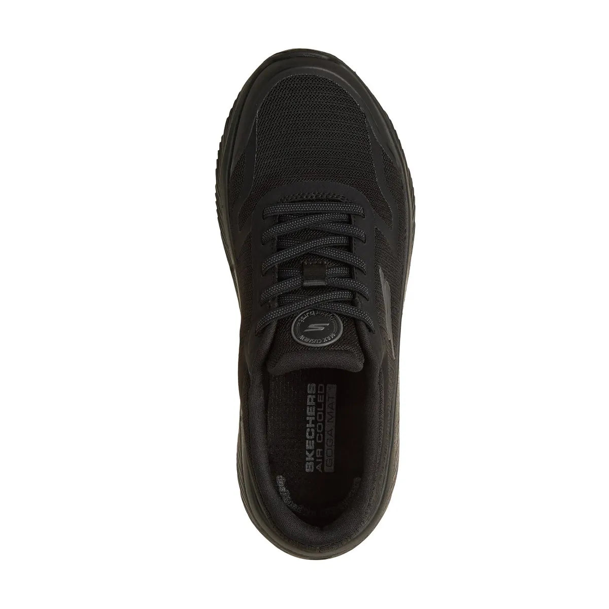 "Skechers go walk max cushioning hyper bust mujer para caminar negro"
