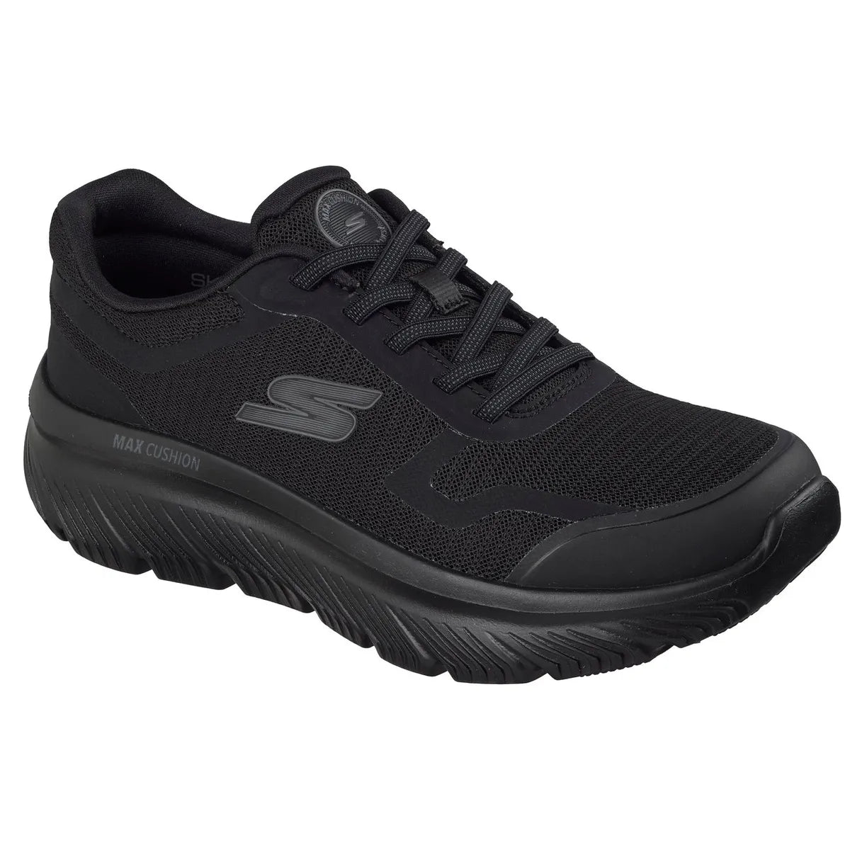 "Skechers go walk max cushioning hyper bust mujer para caminar negro"