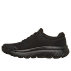 "Skechers go walk max cushioning hyper bust mujer para caminar negro"
