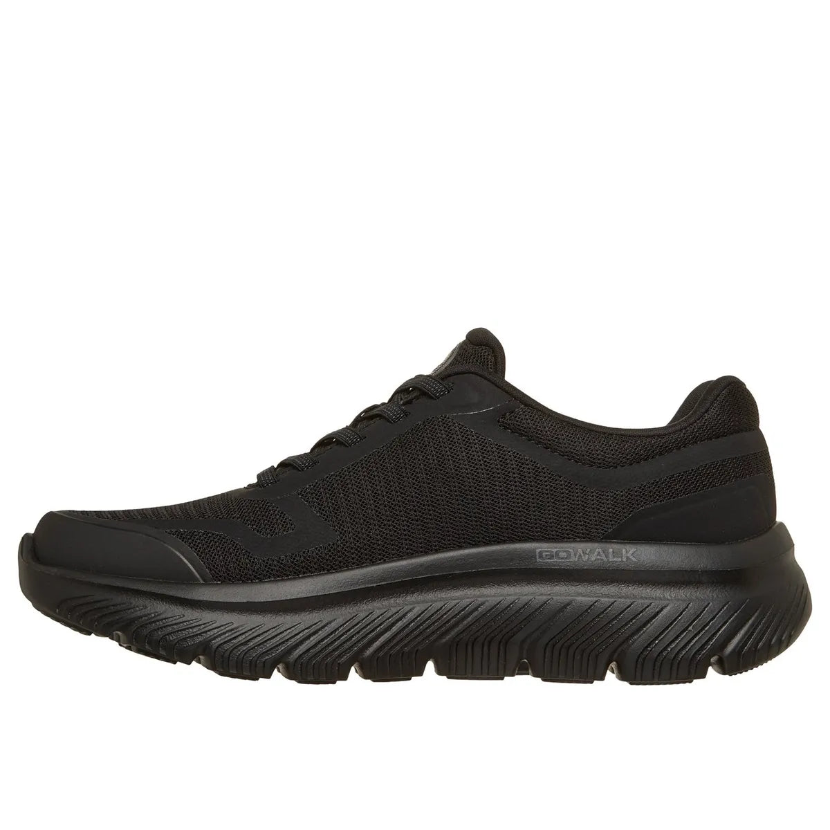 "Skechers go walk max cushioning hyper bust mujer para caminar negro"