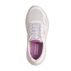 "Skechers walk go max cushionng hyper burst mujer blanco púrpura para caminar"
