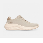"Skechers bob sport squad waves beige blanco deportivo mujer"