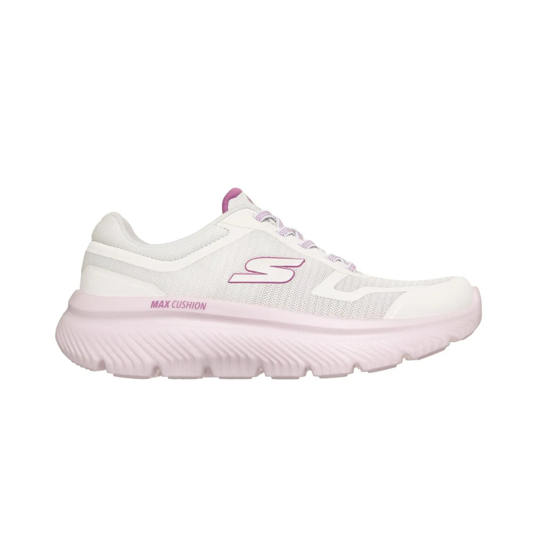 "Skechers walk go max cushionng hyper burst mujer blanco púrpura para caminar"