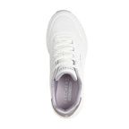 "Tenis Skechers Blanco/Plateado Mujer uso diario"