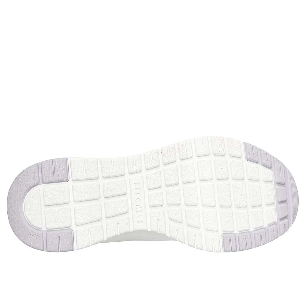 "Tenis Skechers Blanco/Plateado Mujer uso diario"