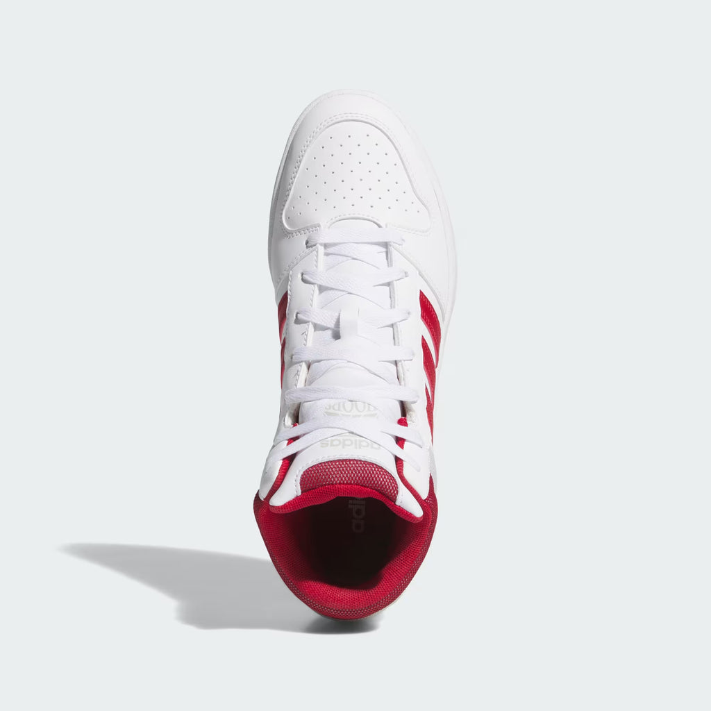 "Tenis hoops unisex blanco rojo uso diario"