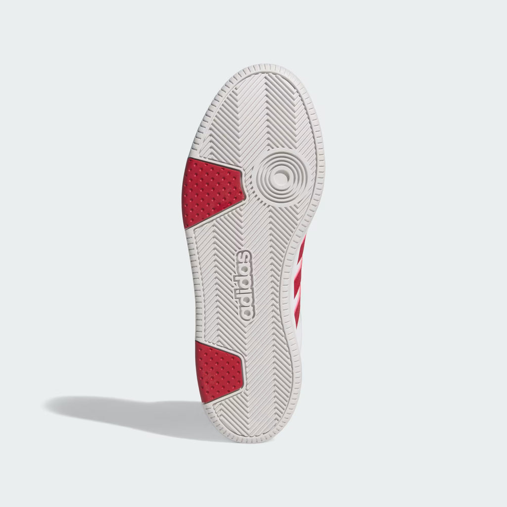 "Tenis hoops unisex blanco rojo uso diario"