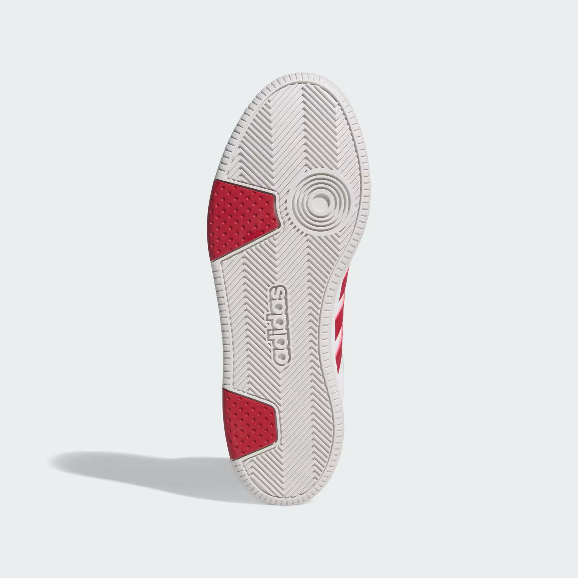 "Tenis hoops unisex blanco rojo uso diario"