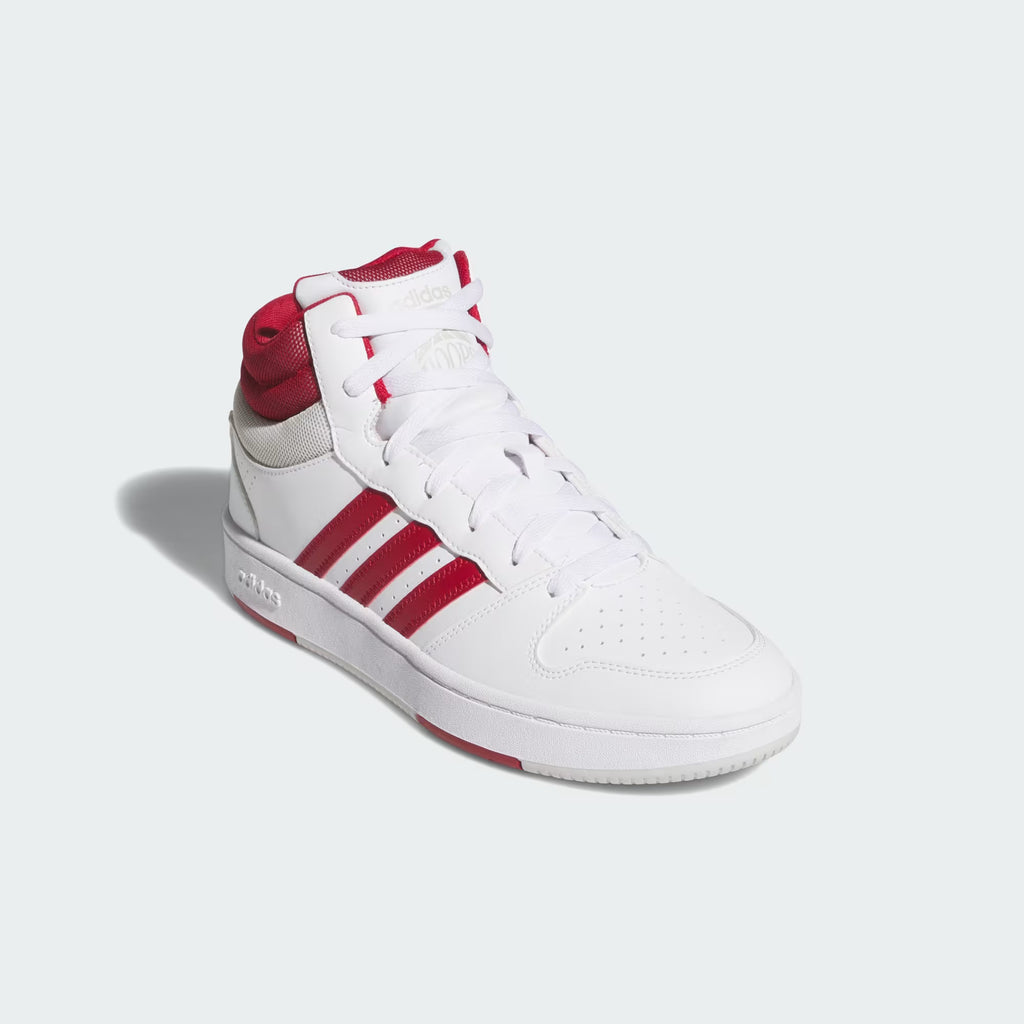 "Tenis hoops unisex blanco rojo uso diario"