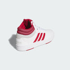 "Tenis hoops unisex blanco rojo uso diario"