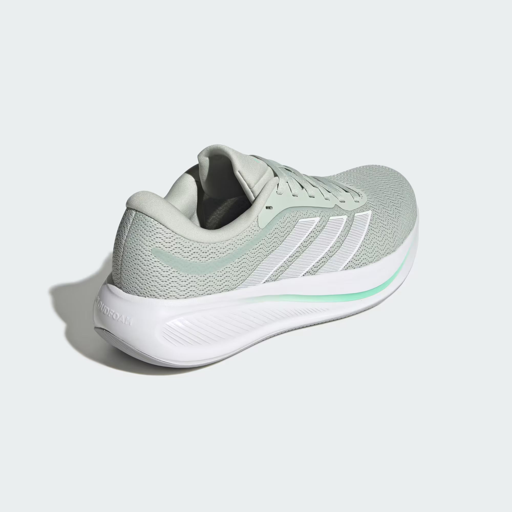 "Tenis gris verde mujer para correr"