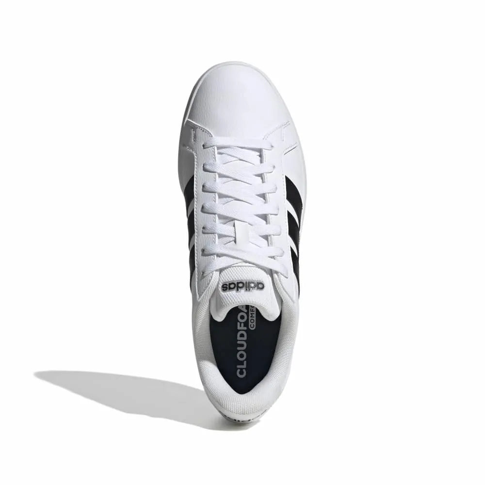 "Tenis Adidas Grand Court Base 3.0 hombre blanco casual uso diario"