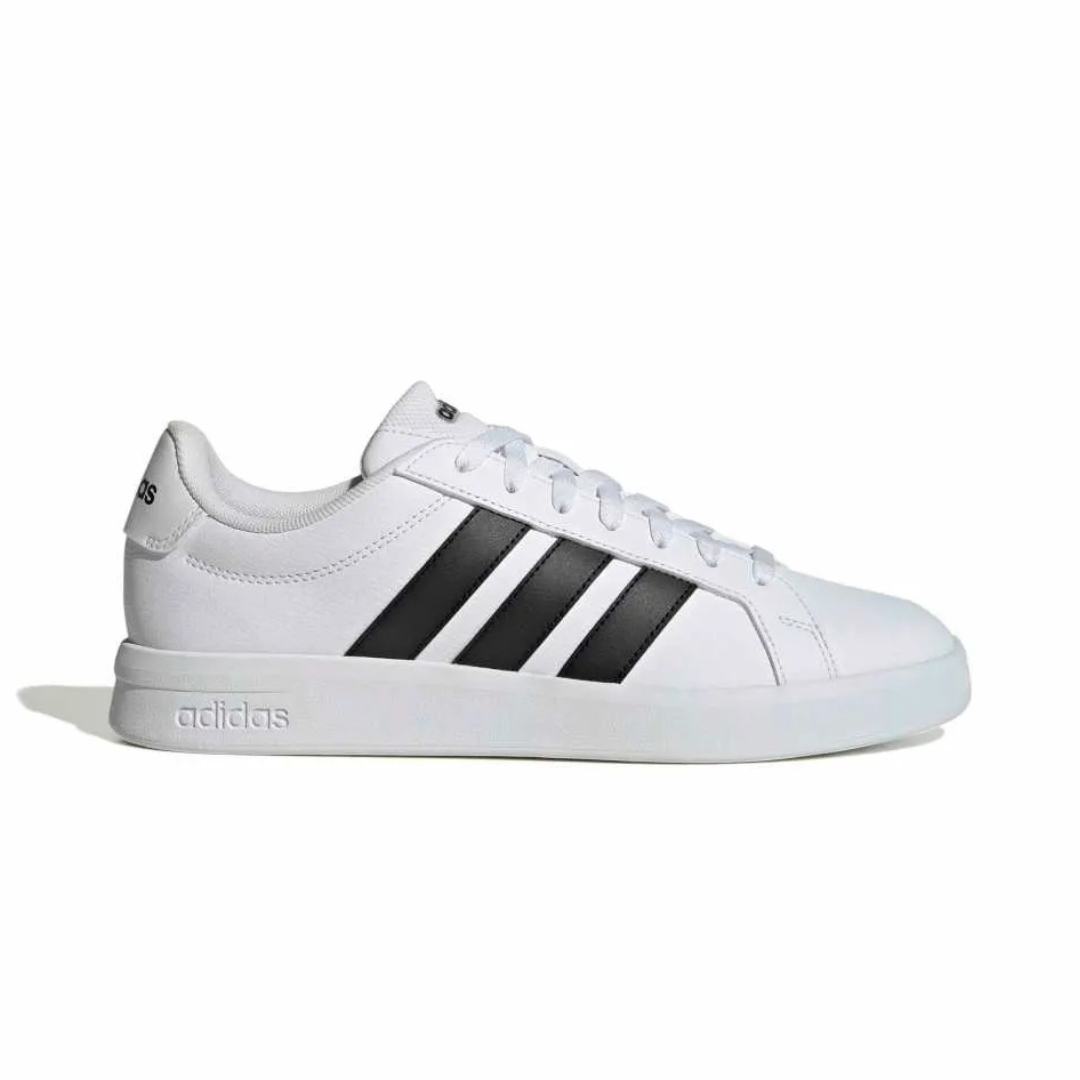 "Tenis Adidas Grand Court Base 3.0 hombre blanco casual uso diario"