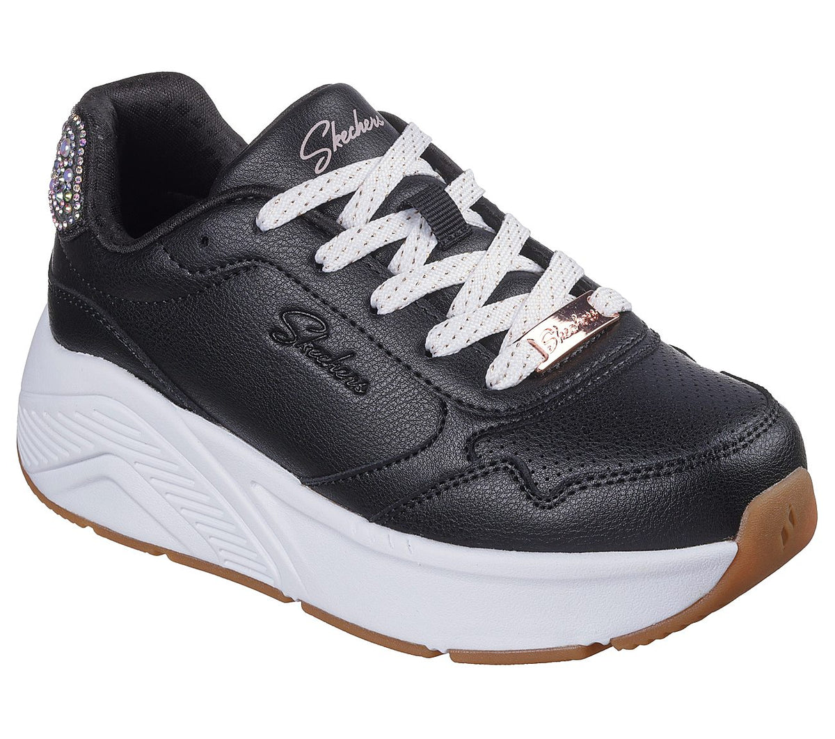 "Tenis Skechers Niña Negro Casual"