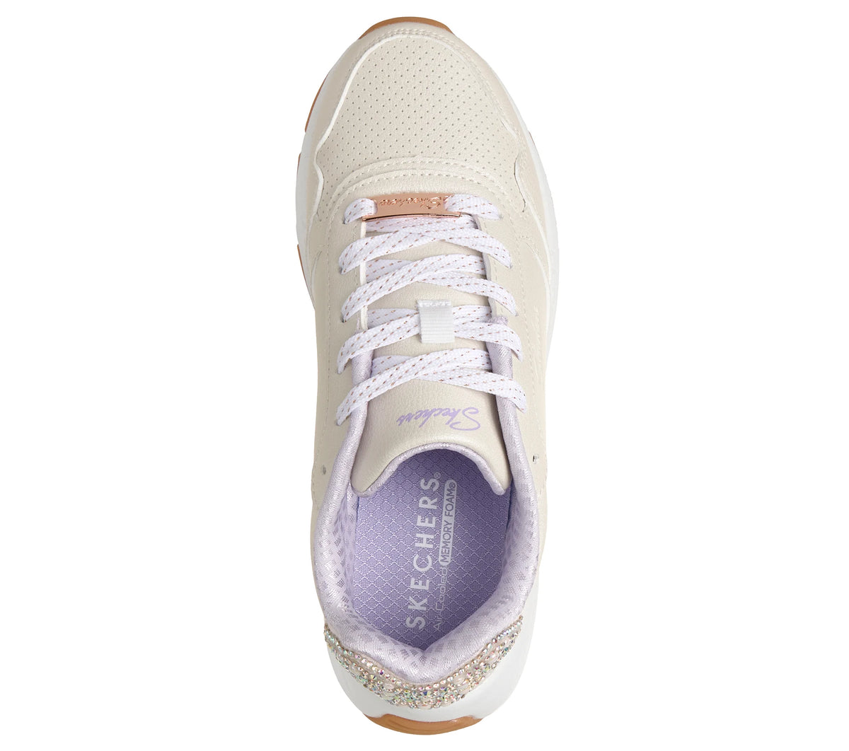 "Tenis Skechers Niña Blanco Casual"