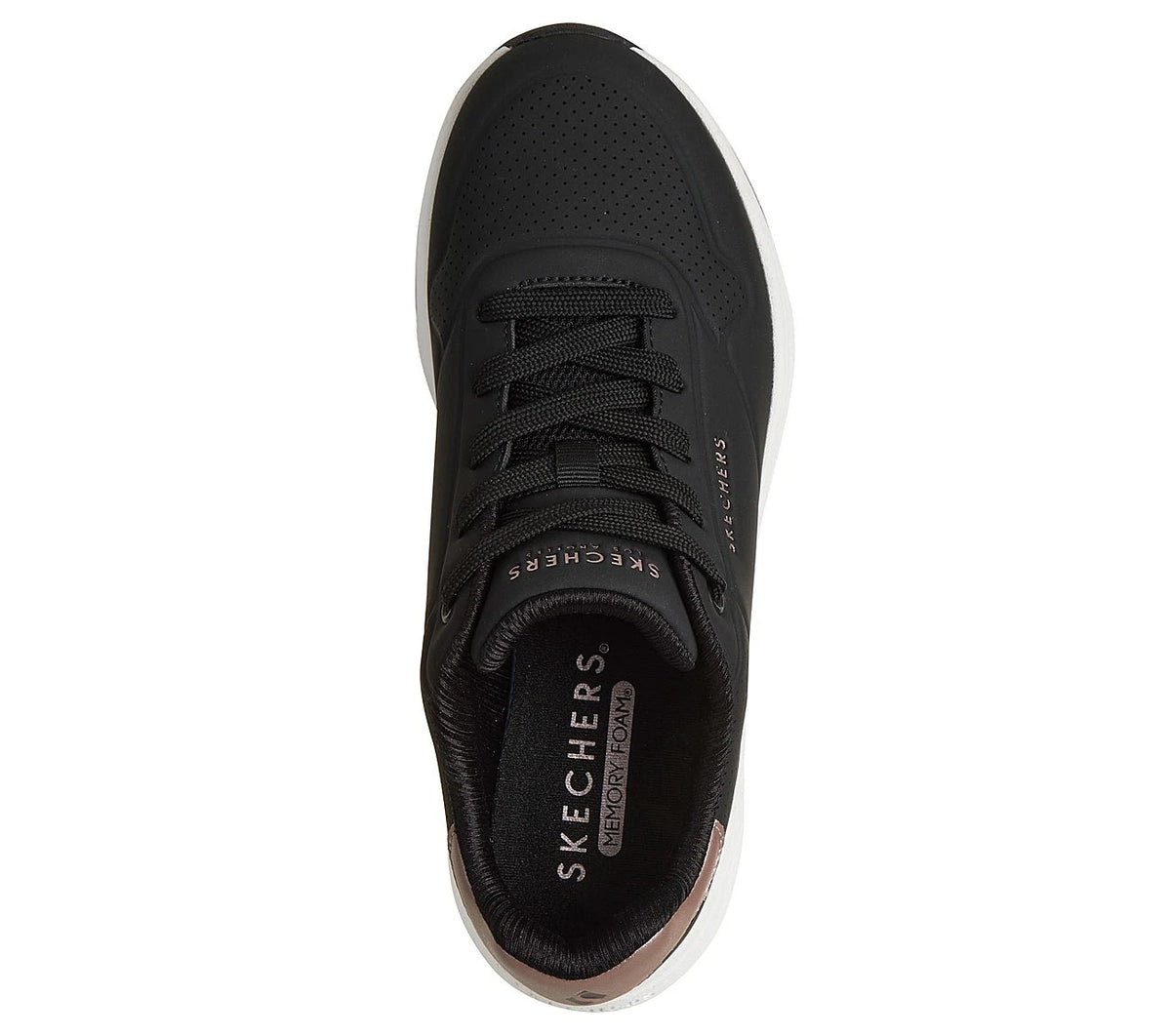 "Zapatillas Skechers Negro mujer uso diario"