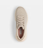 "Skechers bob sport squad waves beige blanco deportivo mujer"