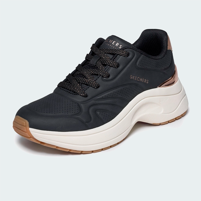 "Skechers mujer amortiguación y estabilidad uso diario"